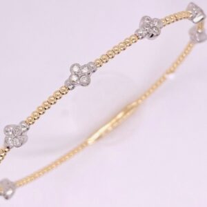 Diamond Clover Flexi Bangle