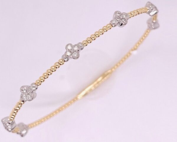 Diamond Clover Flexi Bangle