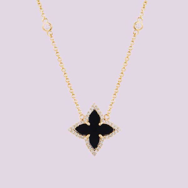 Onyx Diamond Necklace