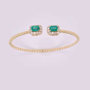 Diamond Emerald Flexi Bangle