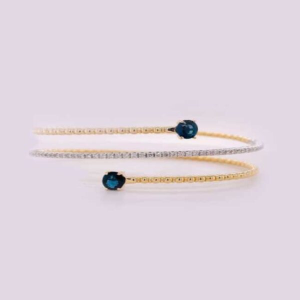 Diamond Sapphire Flexi-Bangle